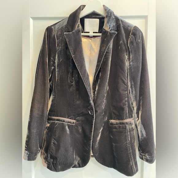 Anthropologie Jackets & Blazers - Anthropologie Velvet Blazer in Rich Brown